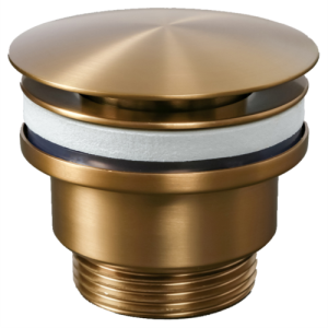 Донный клапан AVS универсальный, брашированное золото